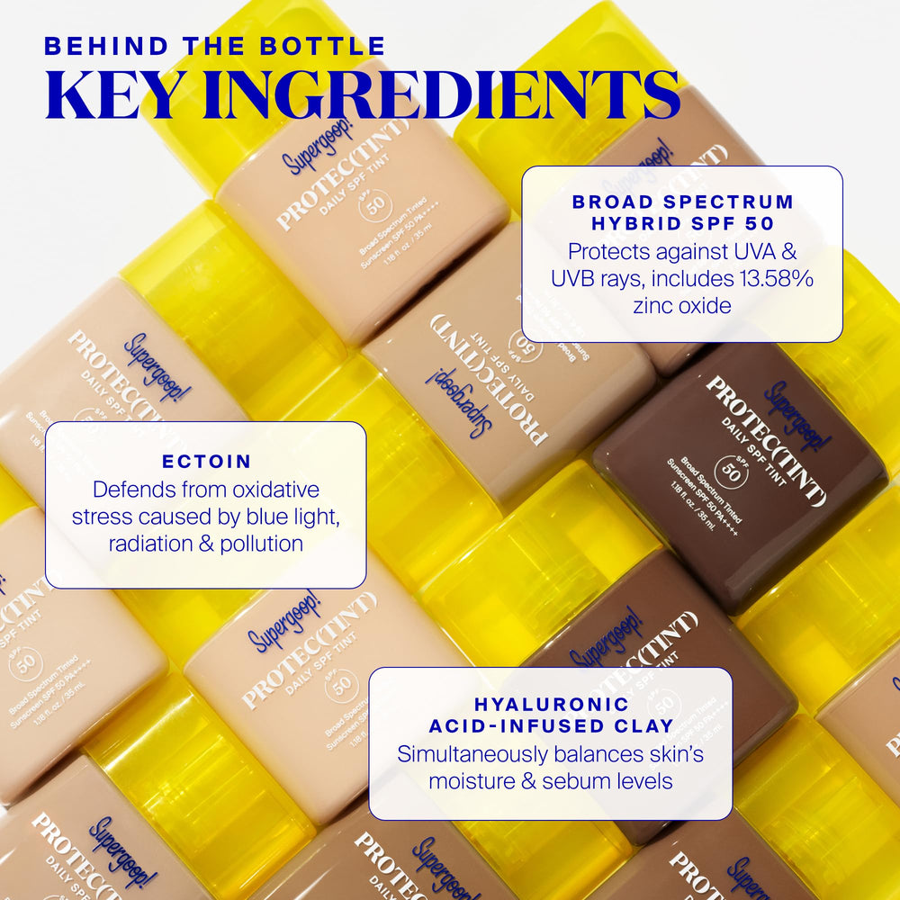 Supergoop Protec(tint) Hyaluronic Acid–Infused Clay balances moisture