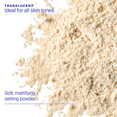 Supergoop! (Re)setting Powder brush closeup demonstrates precise application and shine control.