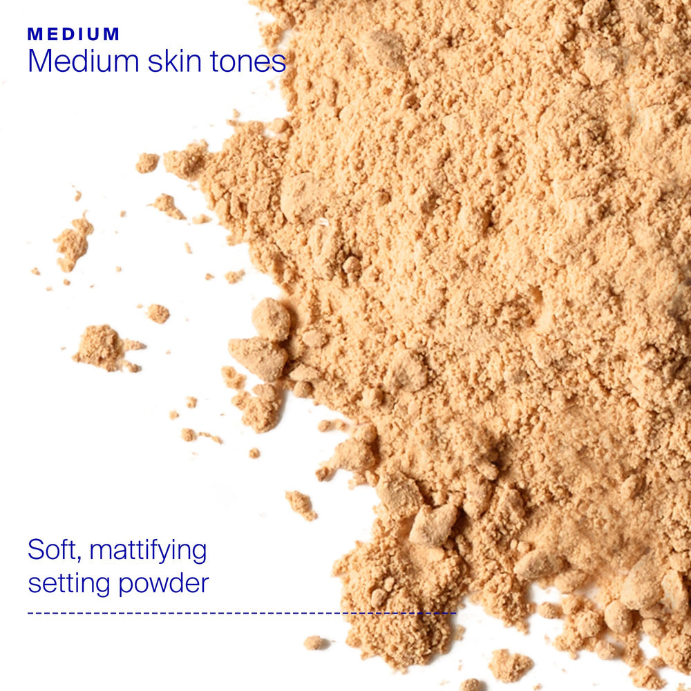Supergoop! re-setting powder dispensing brush enables precise, mess-free touch-ups.