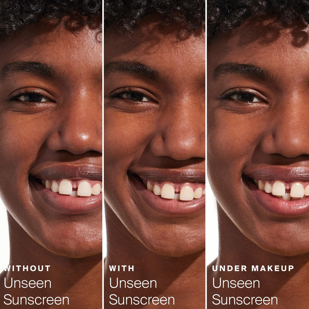 Supergoop! Unseen Sunscreen blue-light filter supports daily screen use.