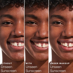 Supergoop! Unseen Sunscreen blue-light filter supports daily screen use.