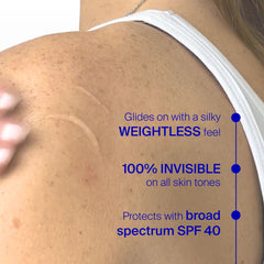 Supergoop! Unseen Sunscreen Body shows water resistance on sun-exposed skin