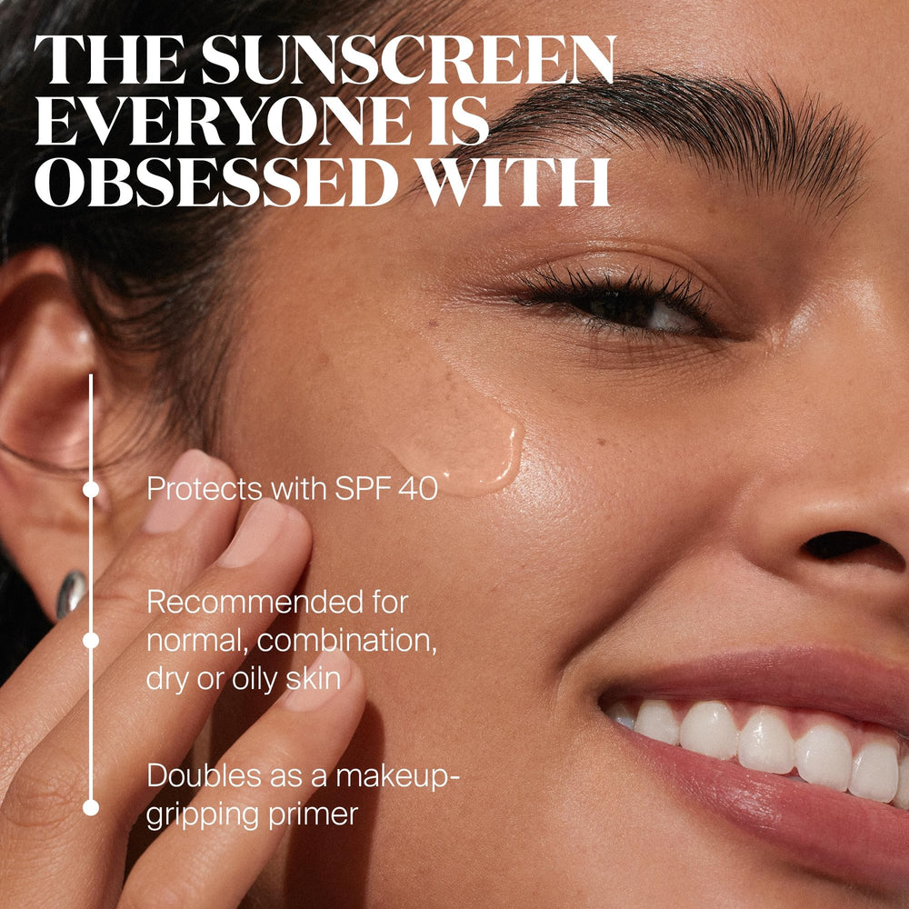 Supergoop! Unseen Sunscreen clear texture delivers matte, makeup-gripping finish.