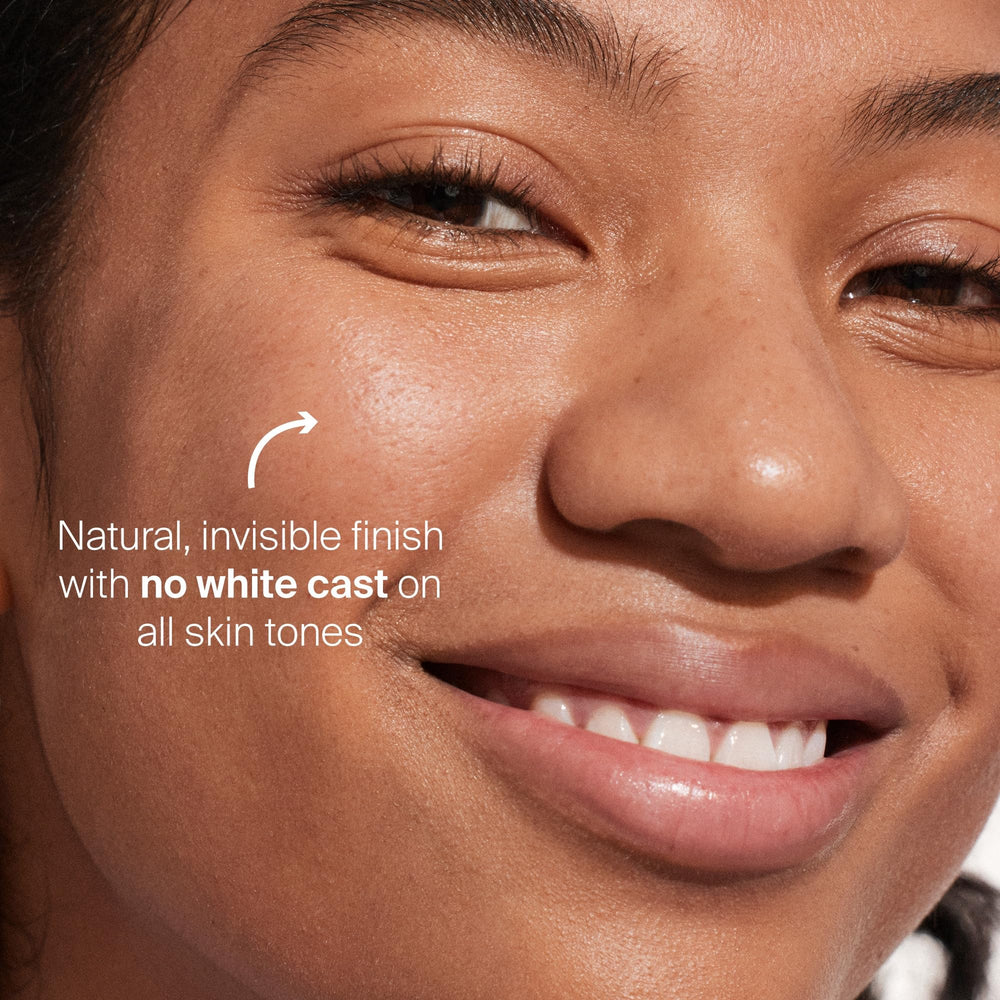 Supergoop! Unseen Sunscreen fragrance-free formula enriched with frankincense and meadowfoam.