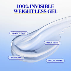 Unseen sunscreen no-white-cast swatch highlighting invisible protection and seamless blending.