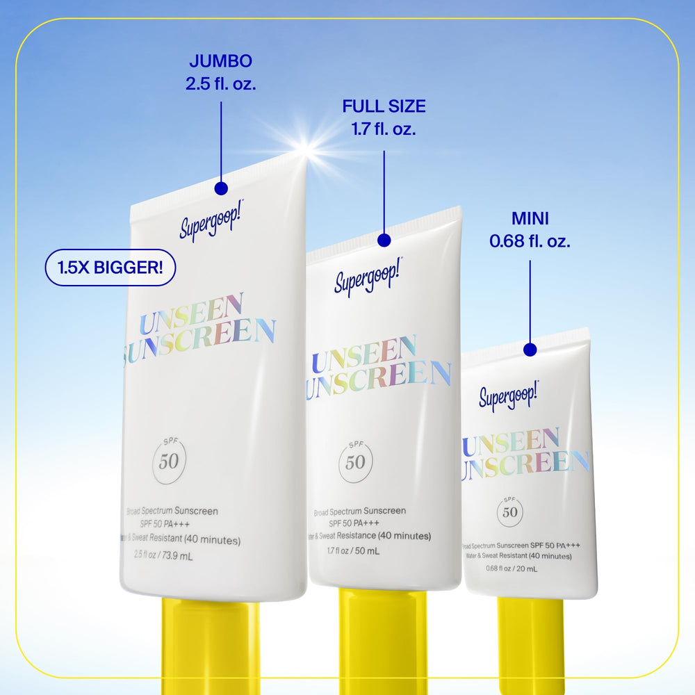 Unseen sunscreen swatch on arm demonstrates invisible finish across tones.