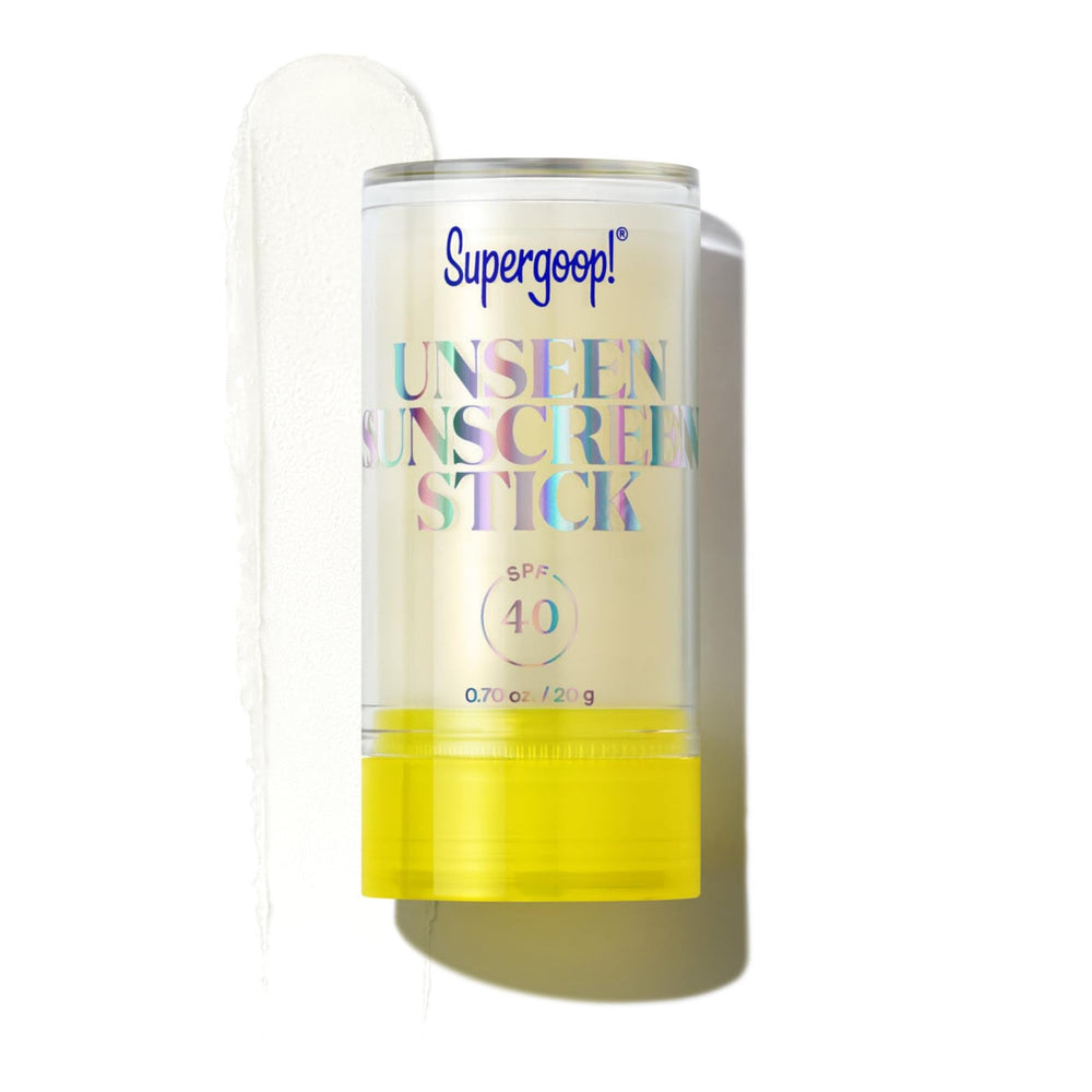 Supergoop Unseen Sunscreen Stick with exposed twist-disc for easy application