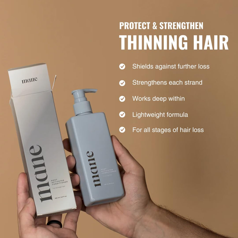 Superior Mane Root Activator ingredients-panel highlights vitamins and oils for scalp health