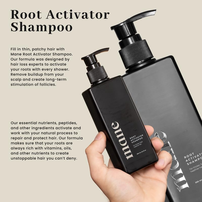 Superior Mane shampoo scalp-care steps image demonstrates routine for healthier roots and vitality.