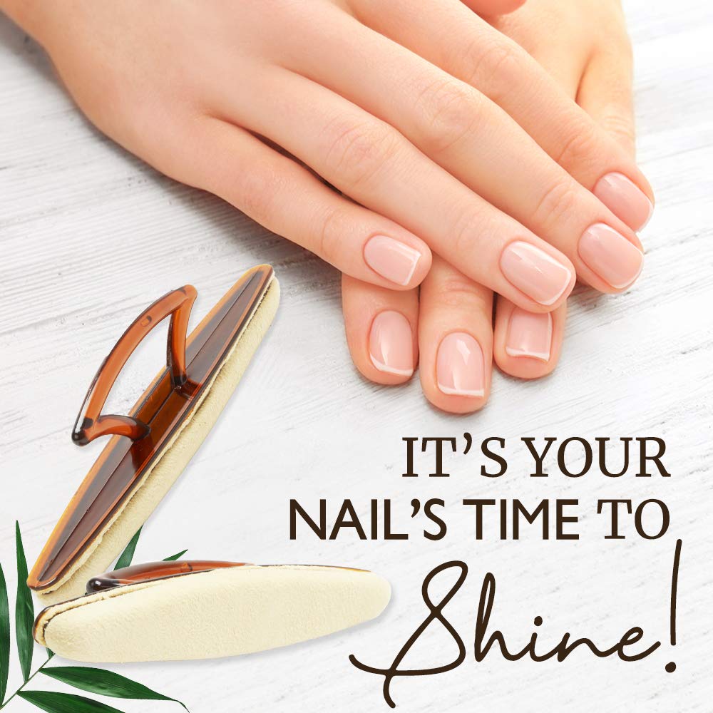 Detalle de la textura del pulidor de gamuza de SuperNail para acabado suave.