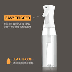 SUPER+ mist bottle for hair styling shows ergonomic design for comfortable, controlled application.