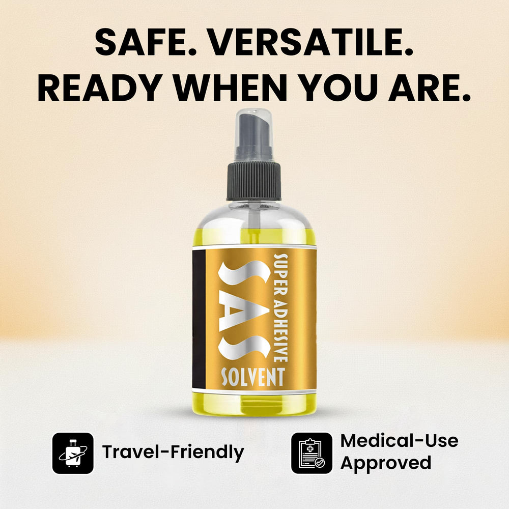 Applying Supertape SAS adhesive remover demonstrates quick, clean adhesive release.
