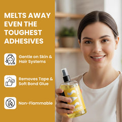 Supertape SAS tape residue remover cleans wig adhesives effectively for seamless wear.
