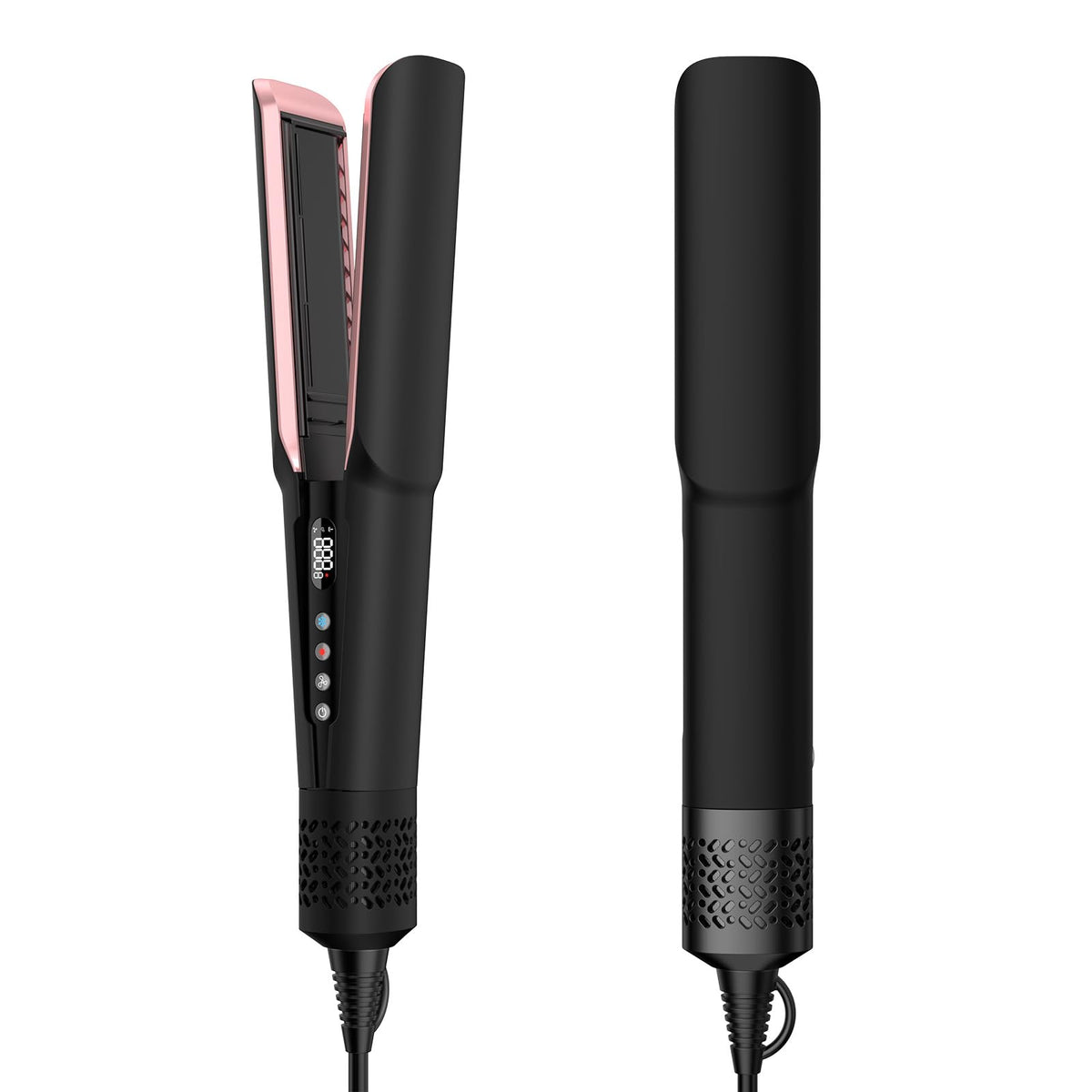 SUPGALIY hair straightener front view for 2-in-1 wet-dry styling