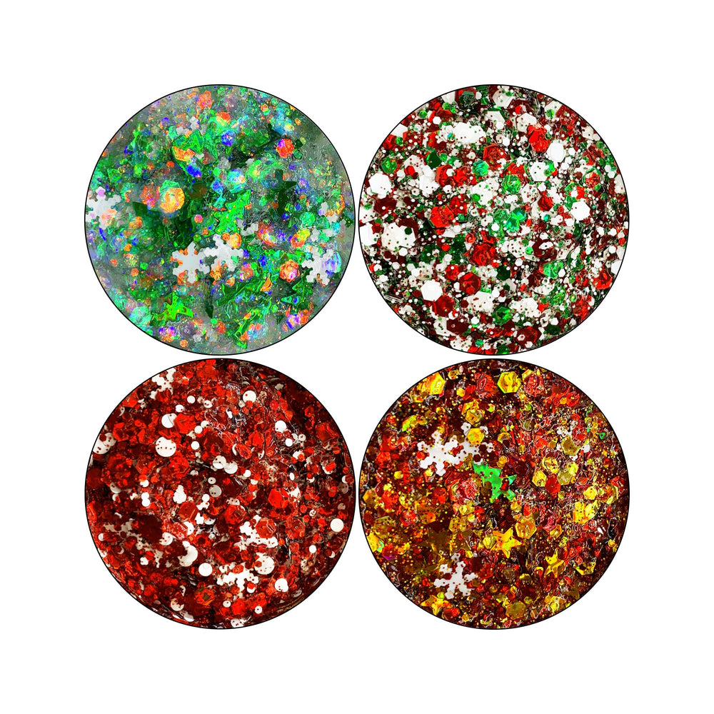 SUPGIFT glitter gel on eyelids yields luminous eyeshadow accents.