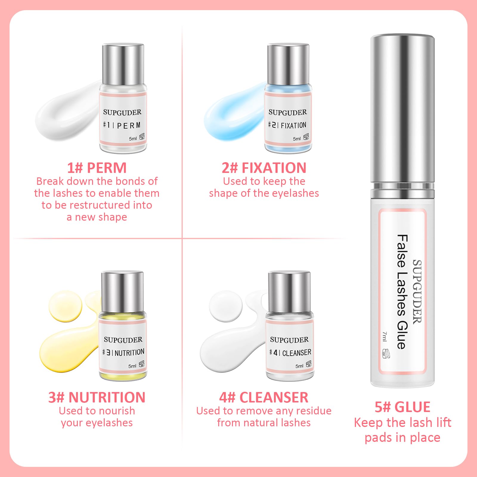 SUPGUDER lash lift kit safe materials promise comfortable, low-irritation use.