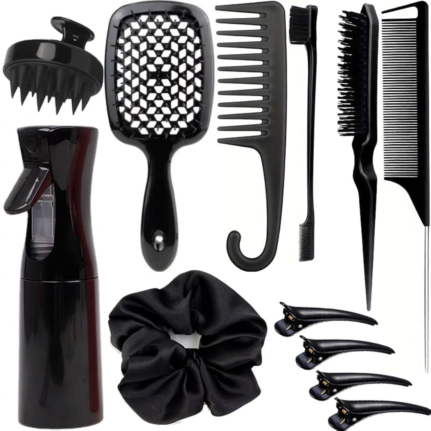 SUPHOUSE detangling brush with soft bristles for gentle knot removal.