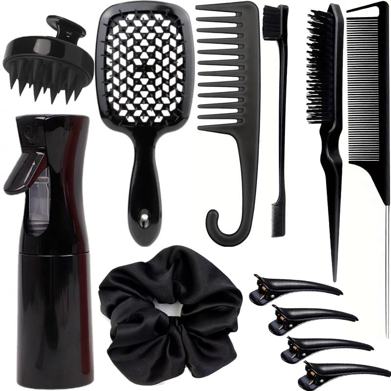 SUPHOUSE teasing brush adds volume without damaging hair.
