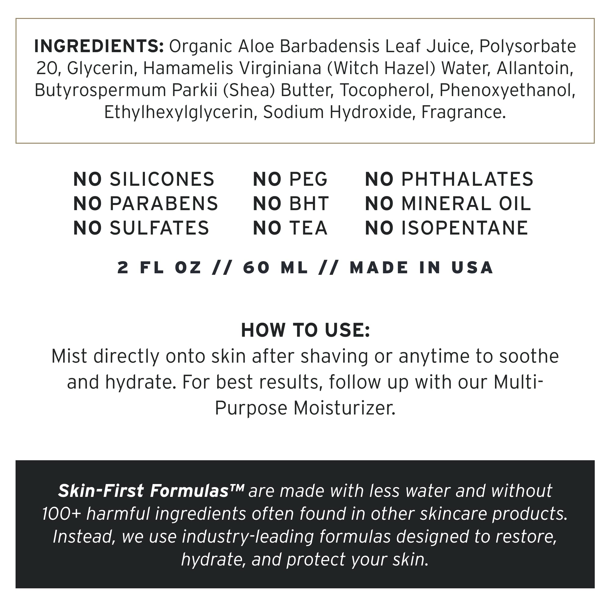 Supply Healing Post Shave skin close-up shows moisture-boosting ingredients for daily comfort.