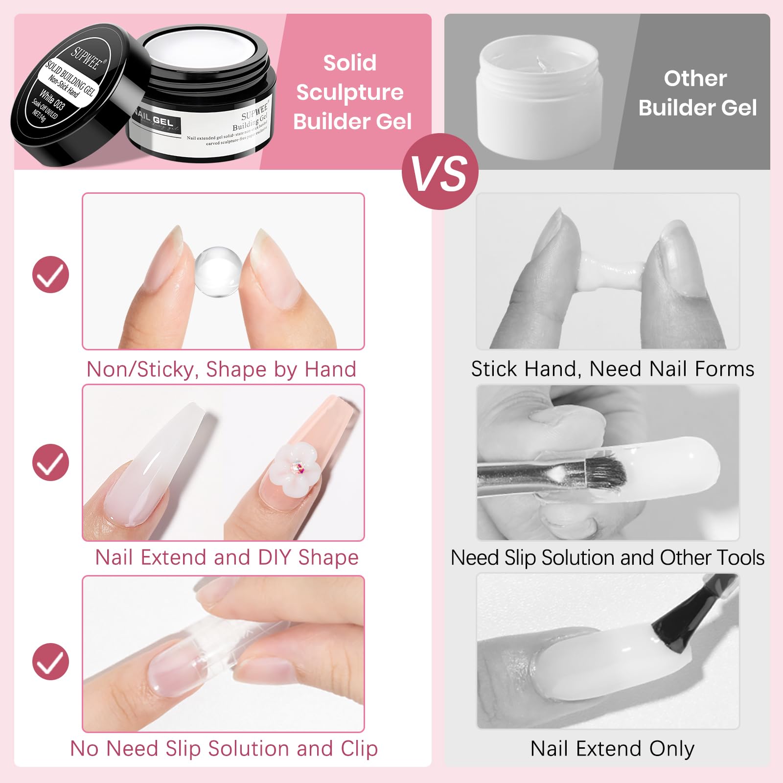 suppwee nail extension mold 24pcs for easy pattern shaping and decorations.
