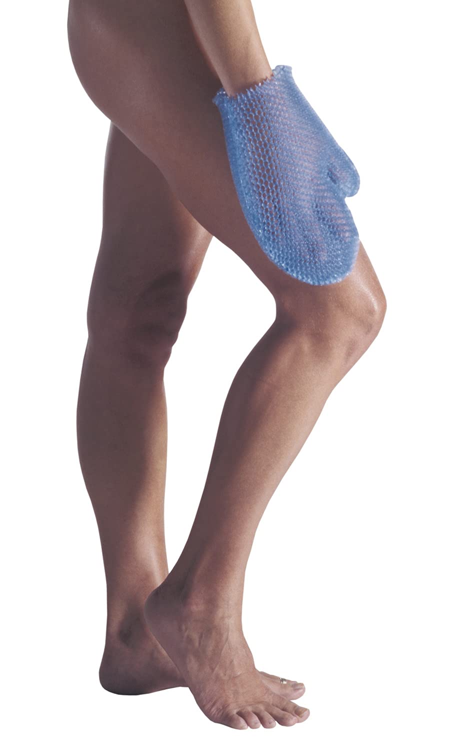 Supracor Spa Bath Mitt blue packaging shows quick-dry design for travel use