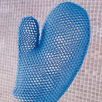 Supracor Spa Bath Mitt blue travel-friendly design ready for on-the-go routines