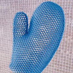 Supracor Spa Bath Mitt blue travel-friendly design ready for on-the-go routines