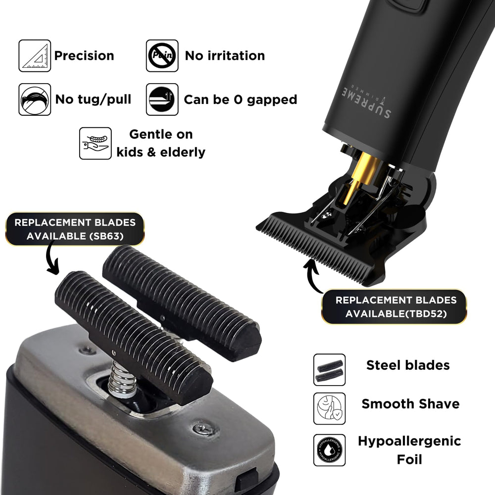 Supreme Trimmer charging stand with USB charger enables quick, organized charging.