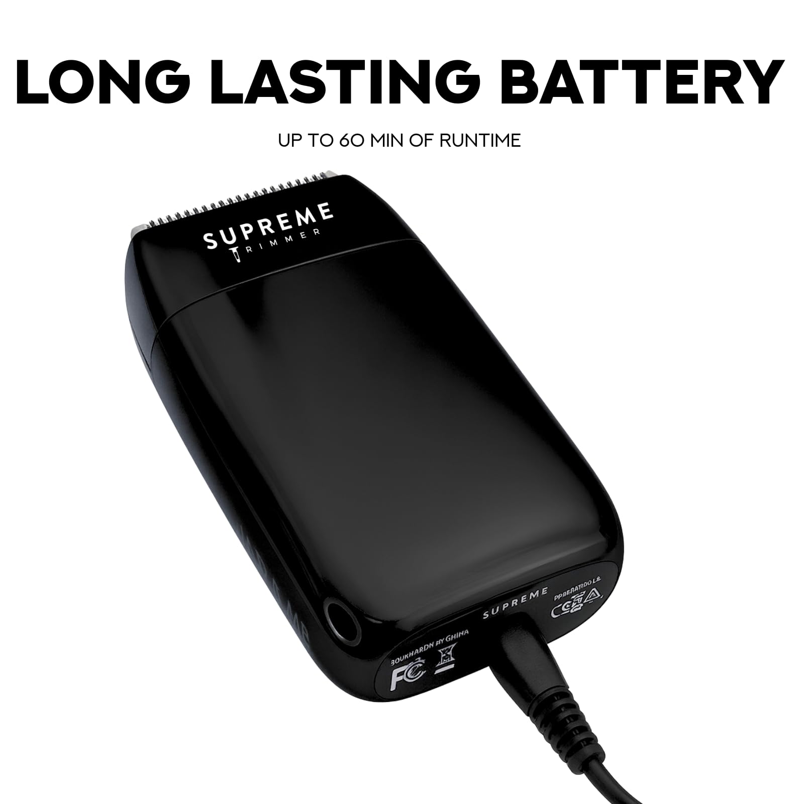 Supreme Trimmer Crunch Lite STF600 in hand, ideal for portable grooming on the go