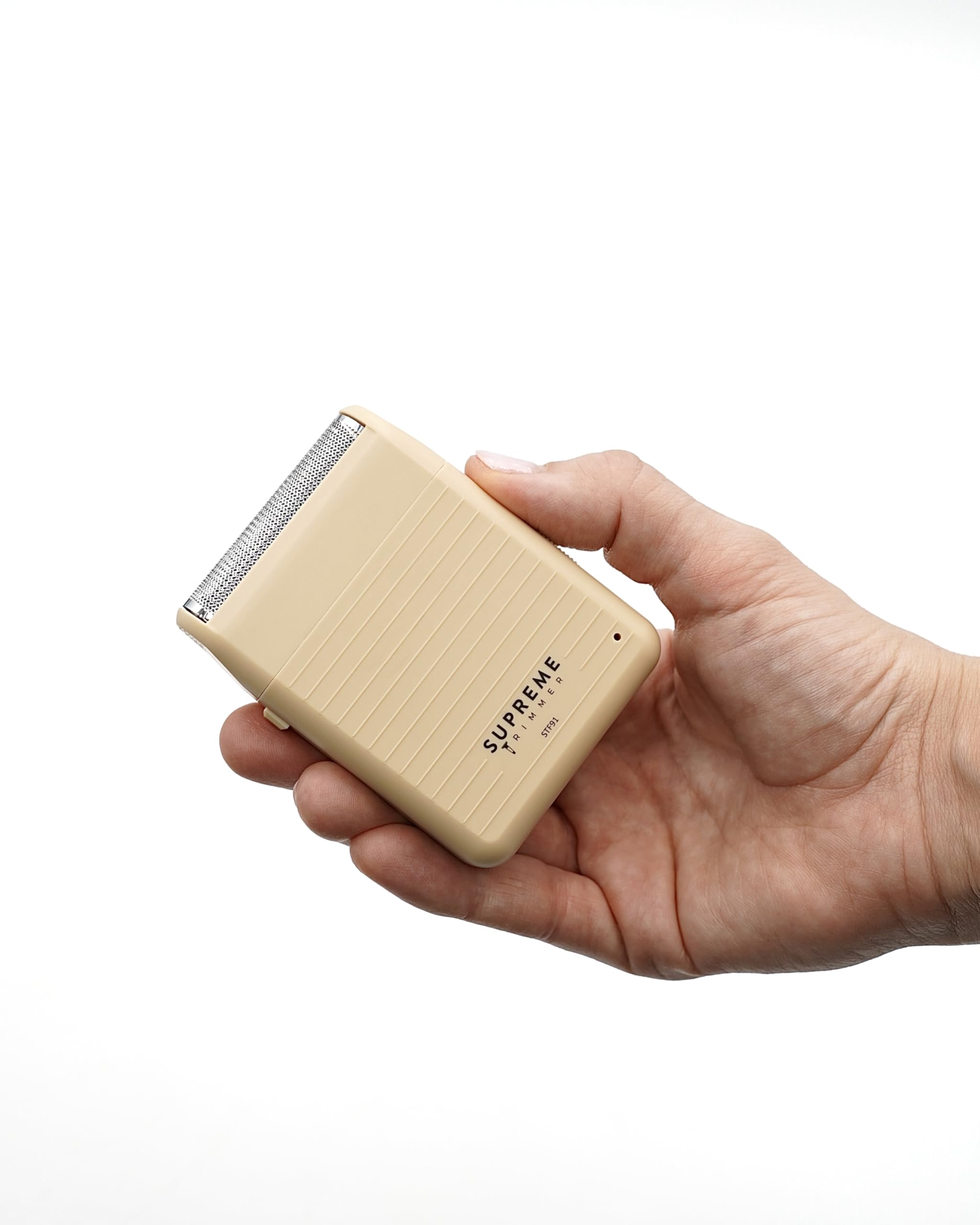 Supreme Trimmer displayed on bathroom counter for everyday grooming use