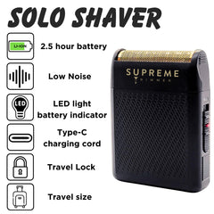 Supreme Trimmer Solo charging via USB-C for quick top-ups