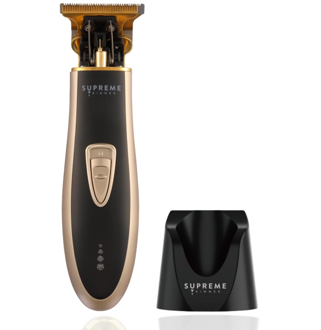 Supreme Trimmer T Shaper front view emphasizes ergonomic grip for precise grooming.