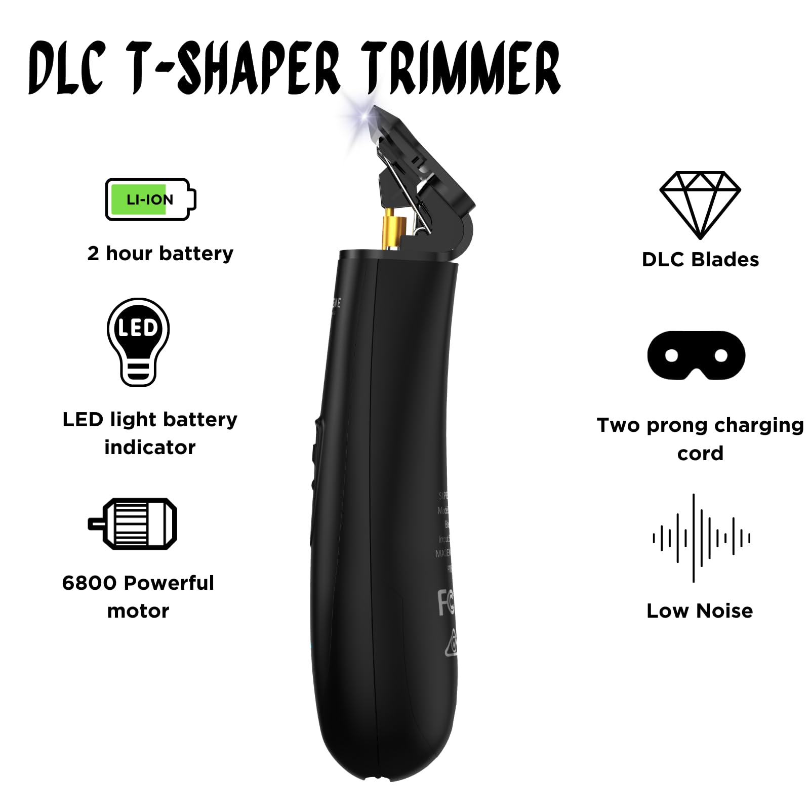 Supreme Trimmer T Shaper zero-gap DLC blade for precise trimming.