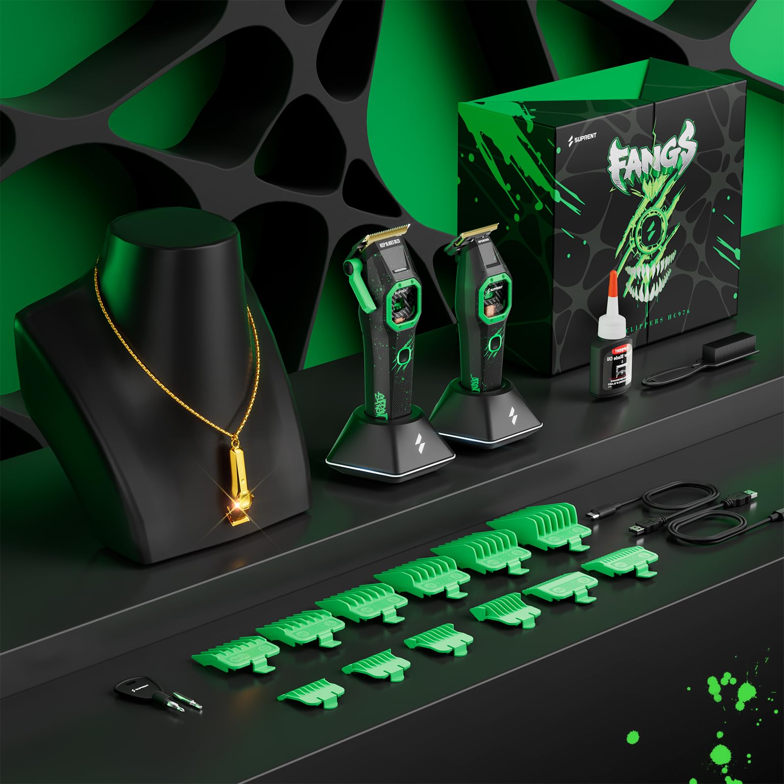 SUPRENT FANGS accessory kit provides durable tools and organization for daily styling.
