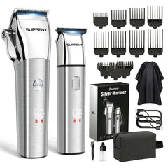 SUPRENT low-noise clippers closeup showing quiet motor for family grooming