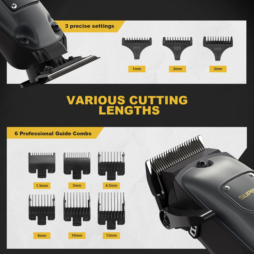 SUPRENT precision T-blade trimmer for beard and sideburn detailing.