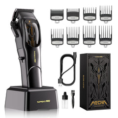 SUPRENT PRO professional hair clippers front view highlighting ergonomic design for long sessions