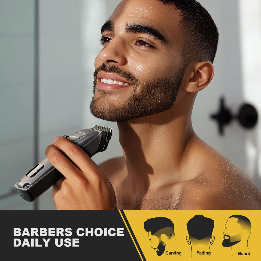 SUPRENT professional kit includes 6 guide combs for versatile styling.