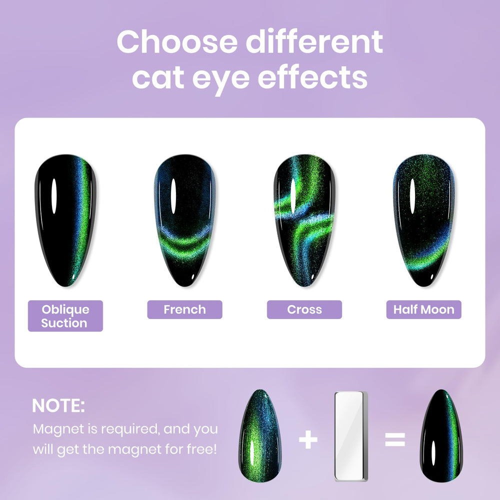 SUPWEE cat-eye nails swatch reveals glossy, multi-dimensional shimmer