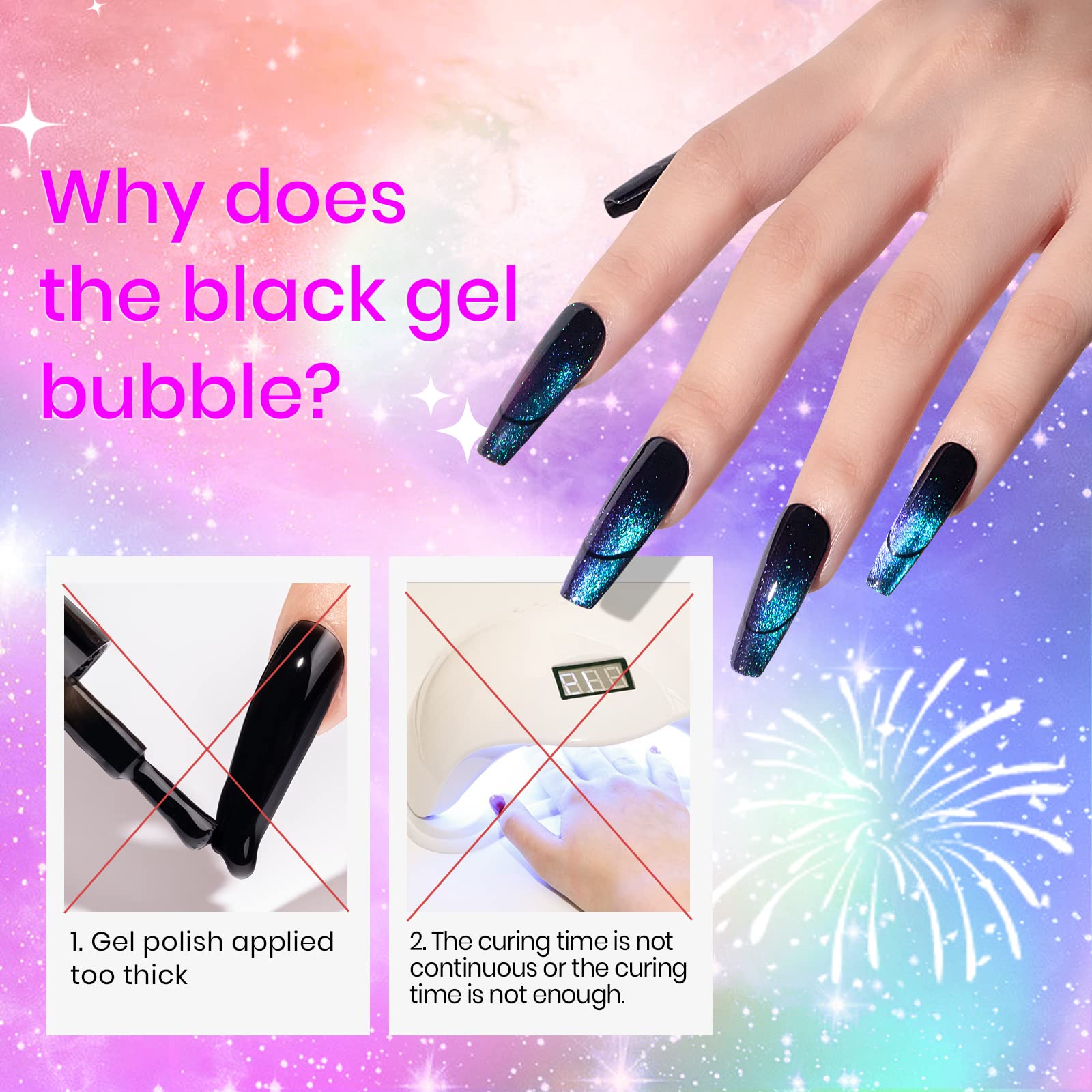 SUPWEE black base provides base layer for dramatic cat-eye color shifts