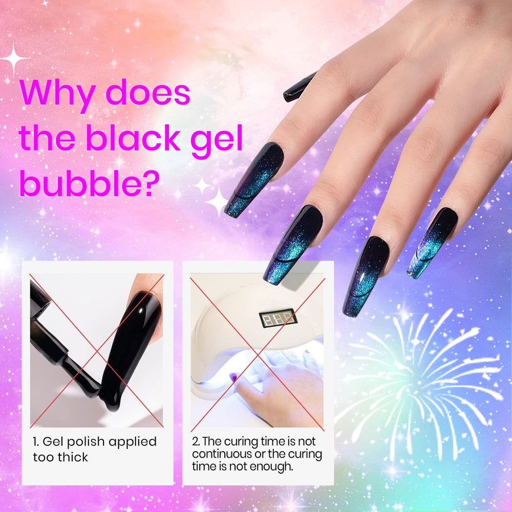 SUPWEE black base provides base layer for dramatic cat-eye color shifts