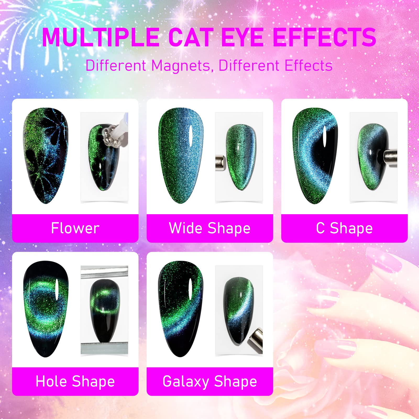 SUPWEE galaxy hole effect adds space-inspired drama to nails