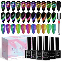 SUPWEE Cat Eye gel polish set box for home manicure and gifting