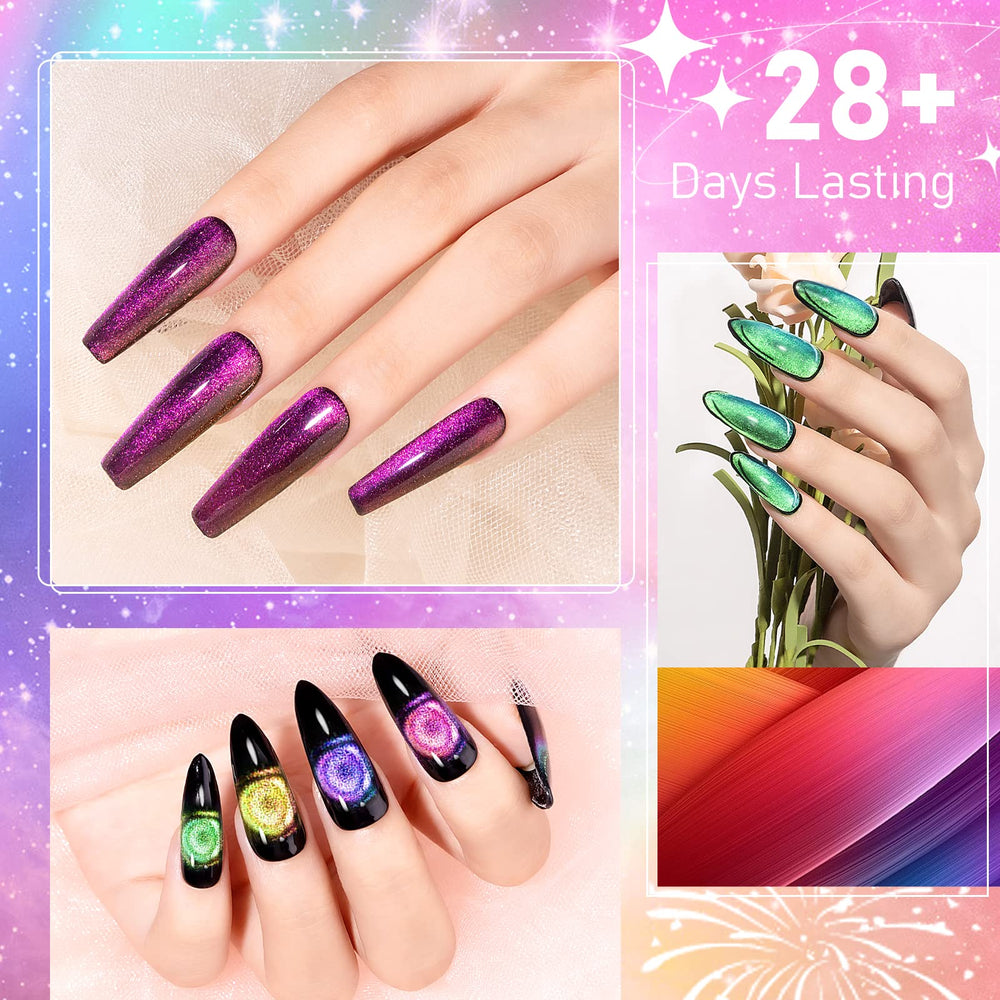 SUPWEE slash effect creates bold lines and modern nail contrast