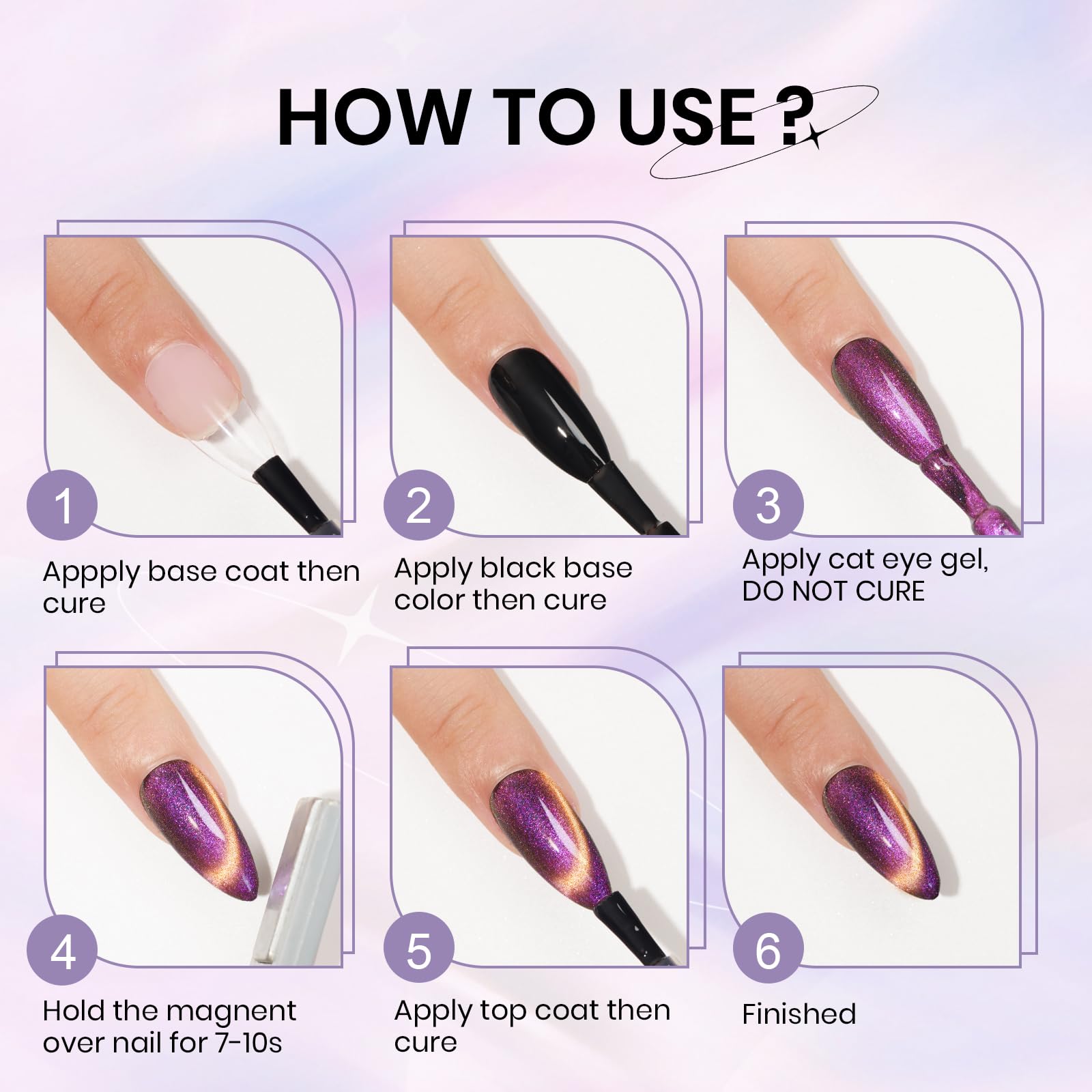 SUPWEE magnet-hold tips close-up for best cat eye effect