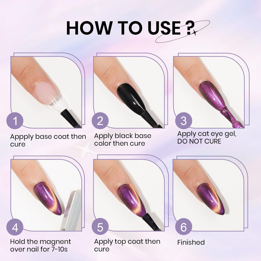 SUPWEE magnet-hold tips close-up for best cat eye effect