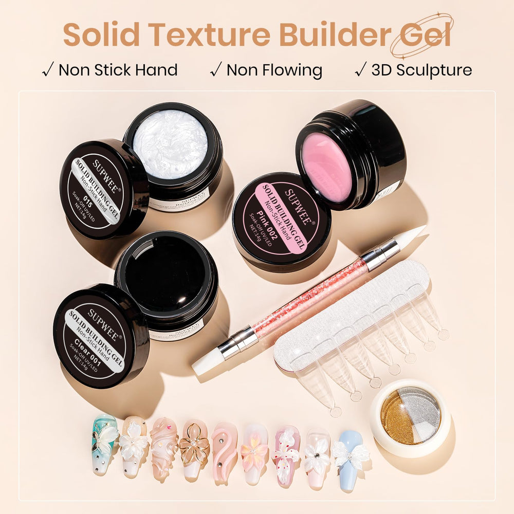 SUPWEE solid mold gel clear application enables smooth sculpting with ease.