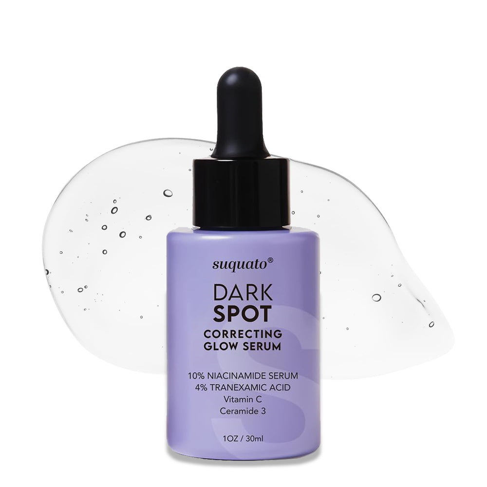 Suquato dark spot correcting glow serum bottle for complexion brightening and even tone