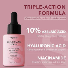 Suquato niacinamide-hyaluronic-acid ingredients image shows smoothing hydration and brightness support.