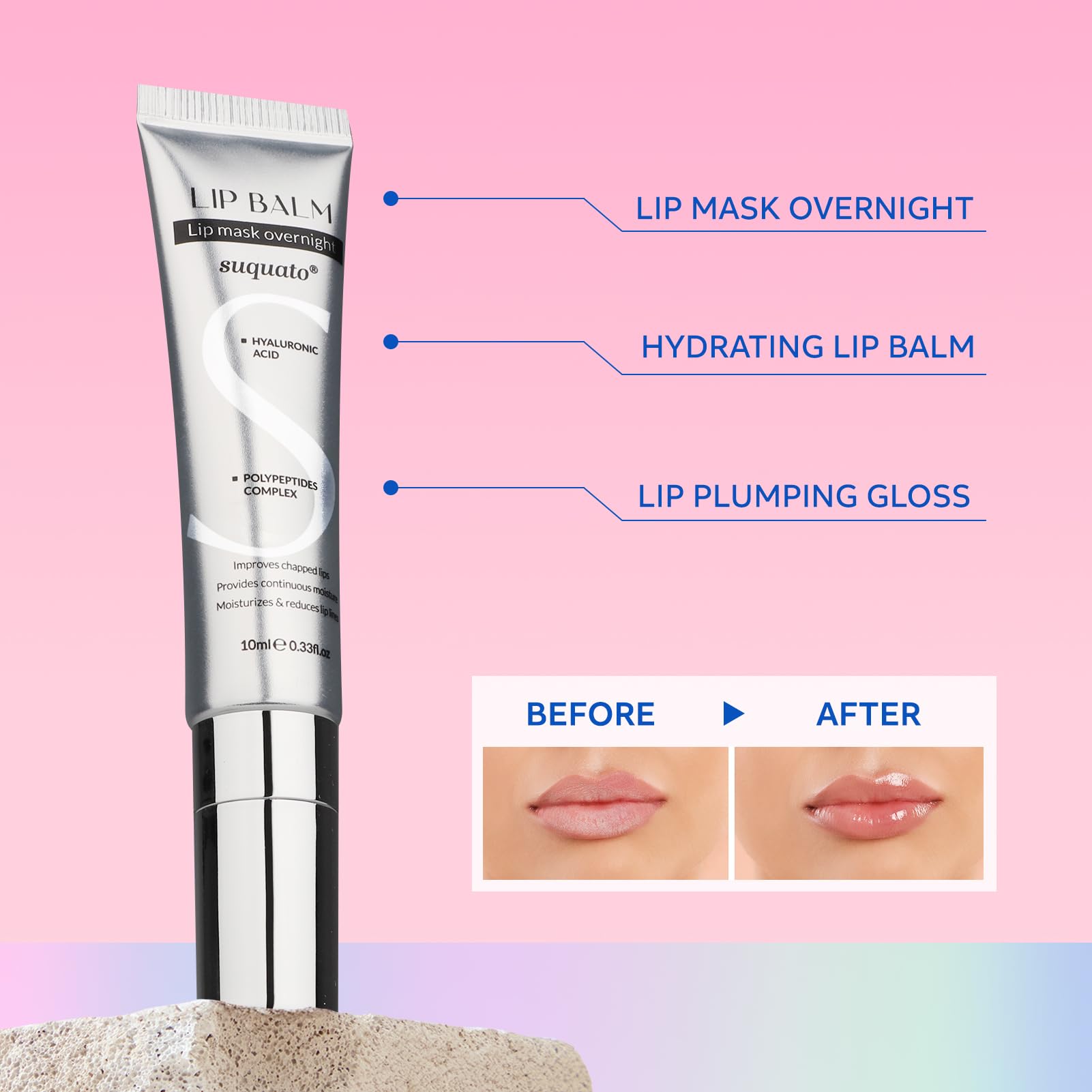 Suquato lip mask overnight image for smooth lips by morning